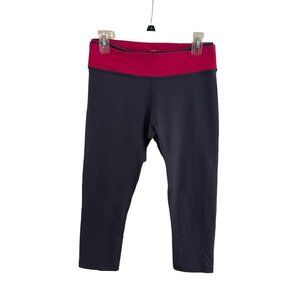 Ellie Cropped Leggings Gray and Pink Size Large